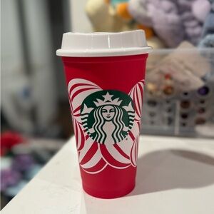 Starbucks Festive Red and White 16oz cup